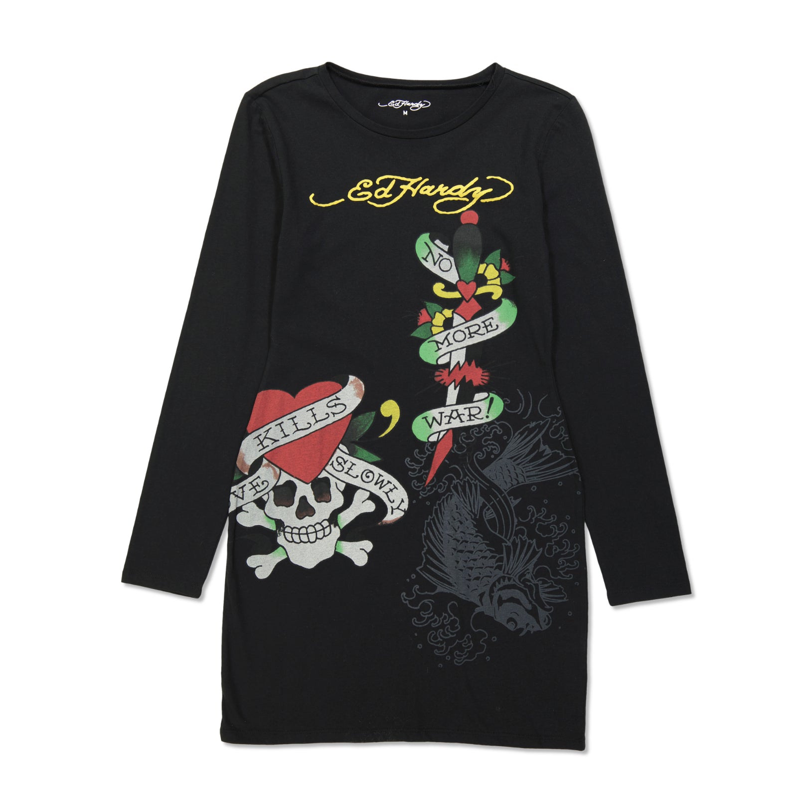 LKS Skull Baby Tee Long Sleeve Dress
