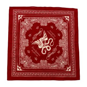 Eagle Snake Cotton Bandana - Red