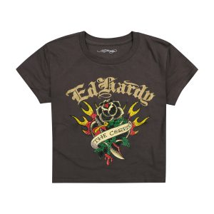 Dagger Rose Rhinestone Baby Tee