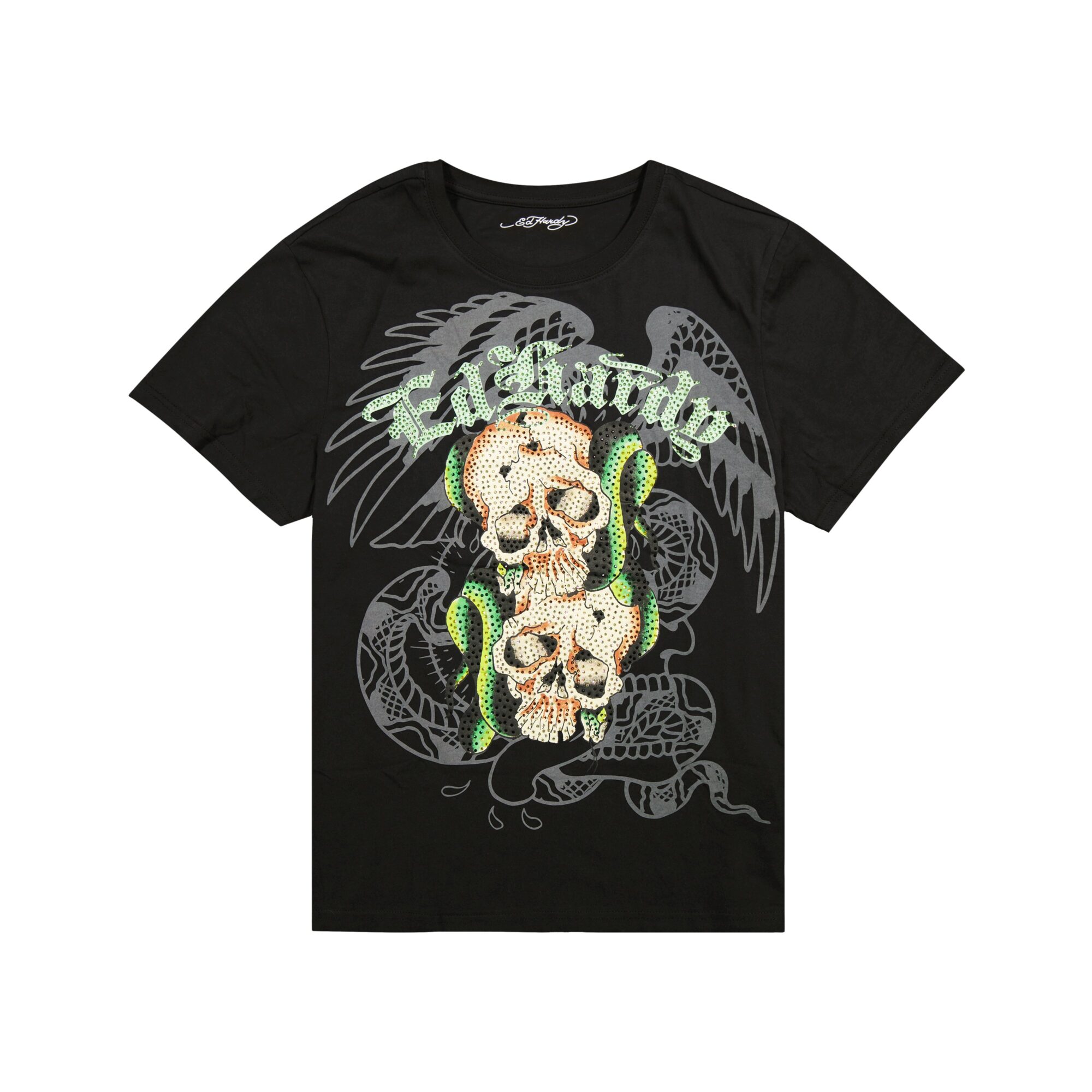 SKULL SNAKES MENS RHINESTONE SS TEE