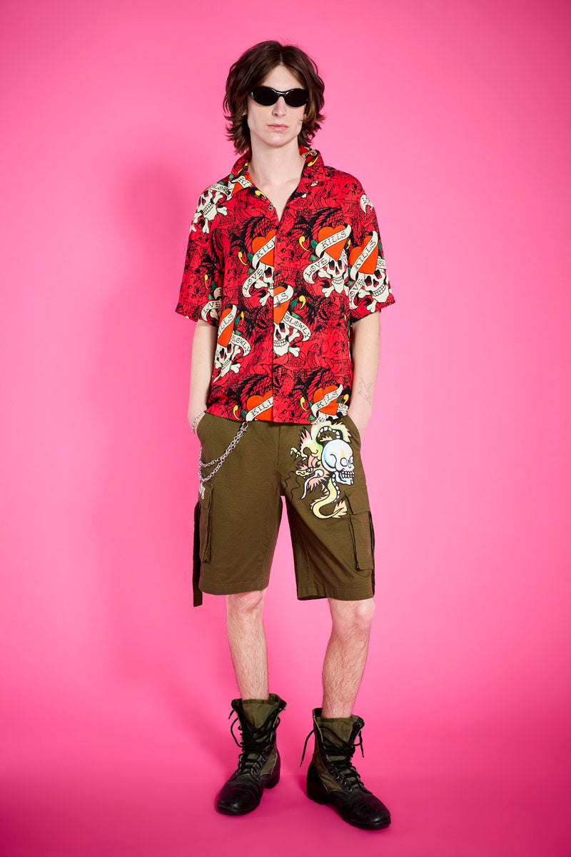 LKS SKULL BOXY CAMP SHIRT