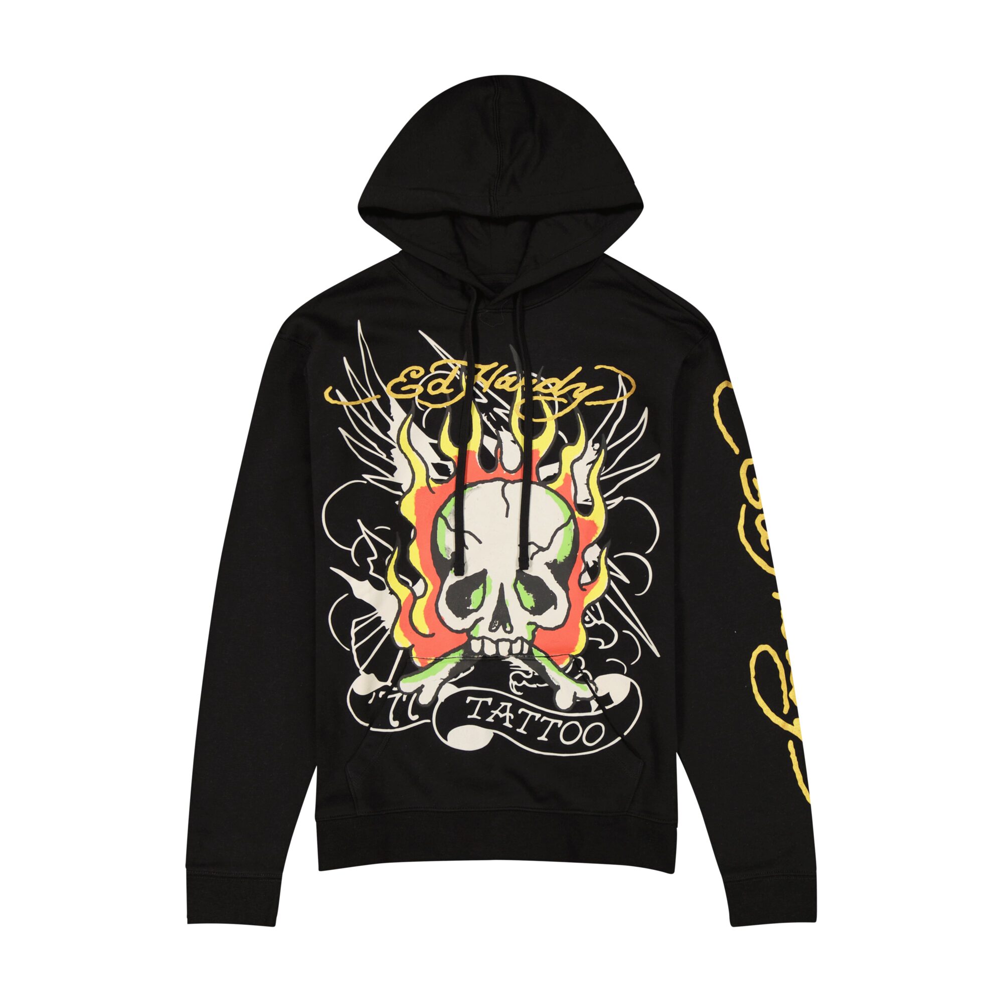 FIRE SKULL PULLOVER HOODIE