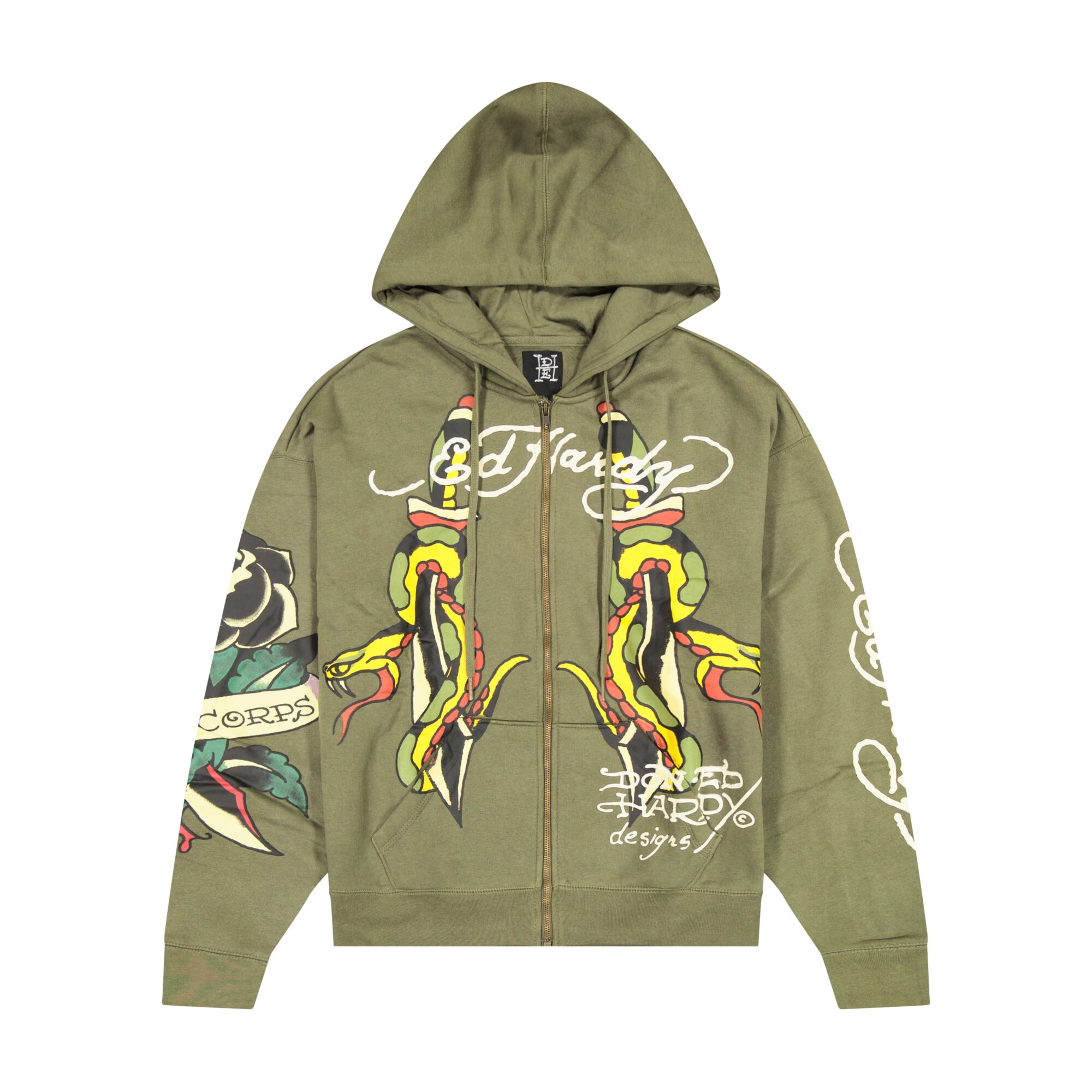 SNAKES BOXY ZIP HOODIE