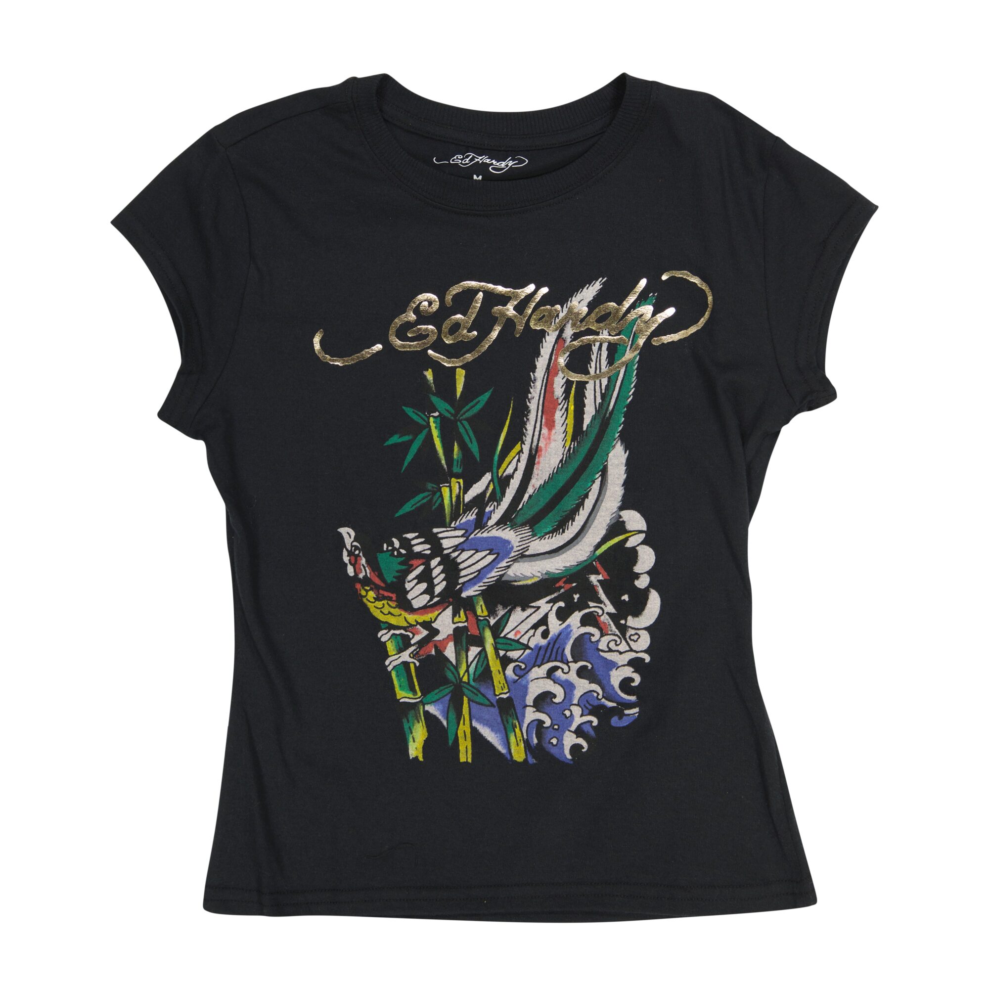 PEACOCK CAP SLEEVE TEE