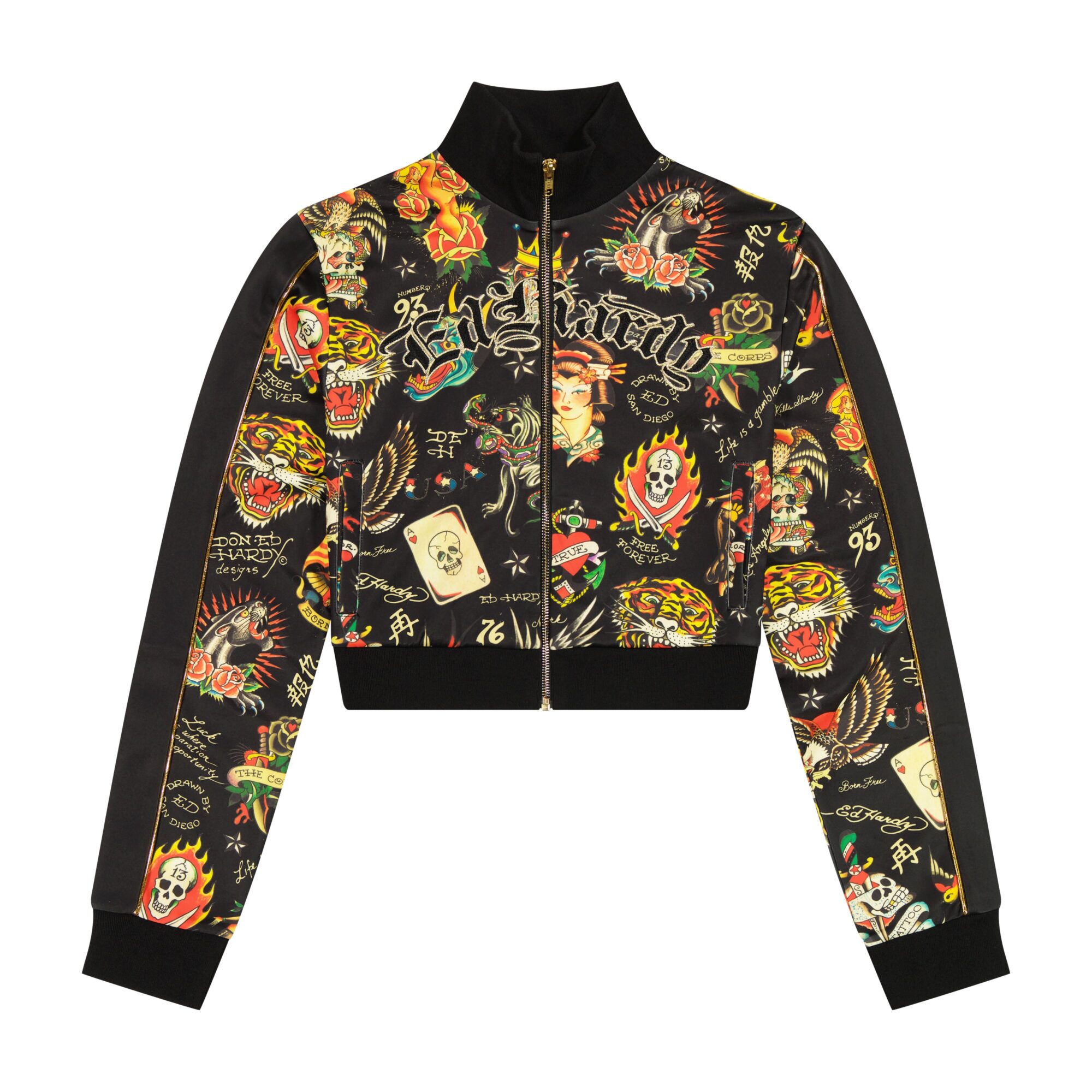 SHRUNKEN FLASHBOARD BLACK TRACK JACKET