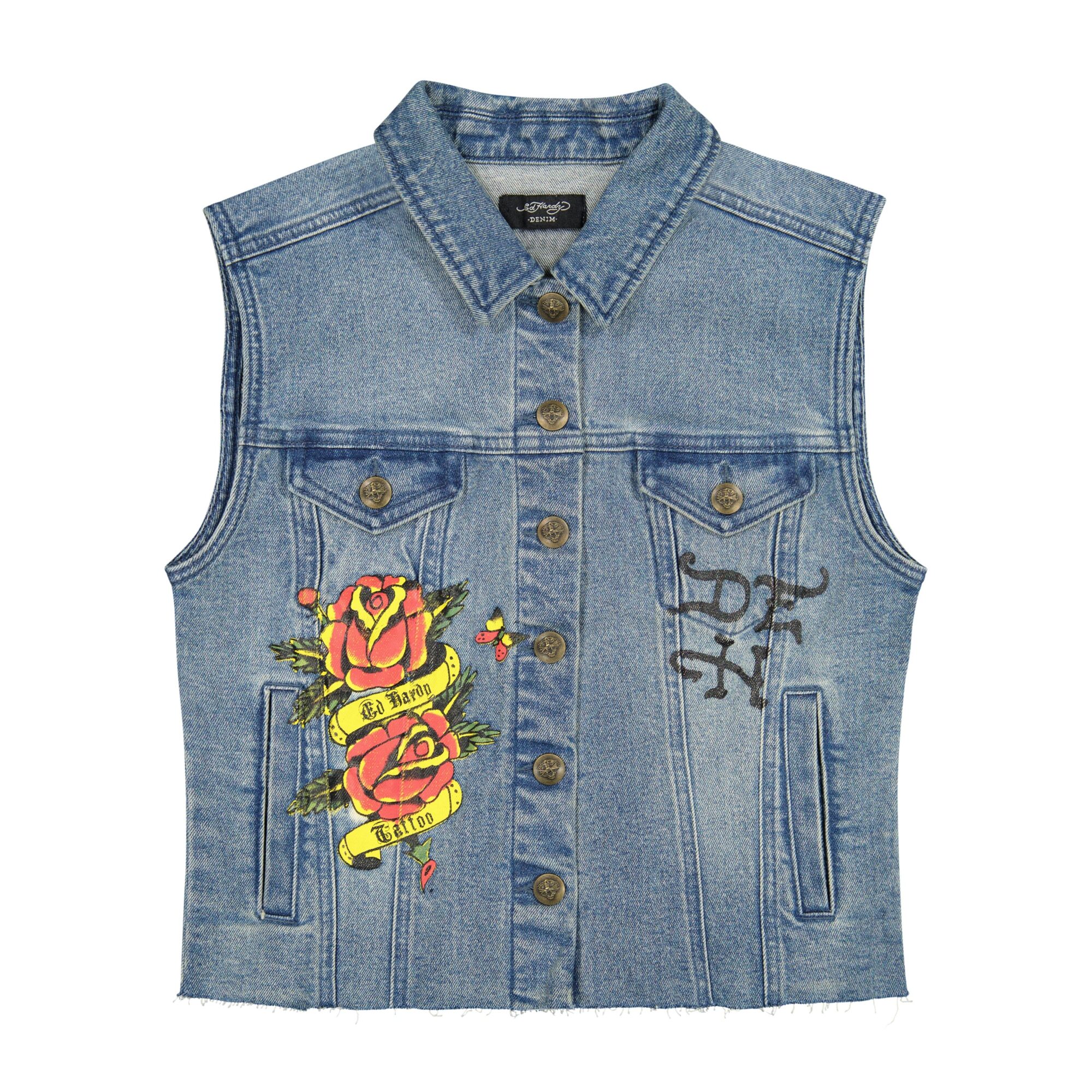 LKS SKULL TRUCKER DENIM VEST