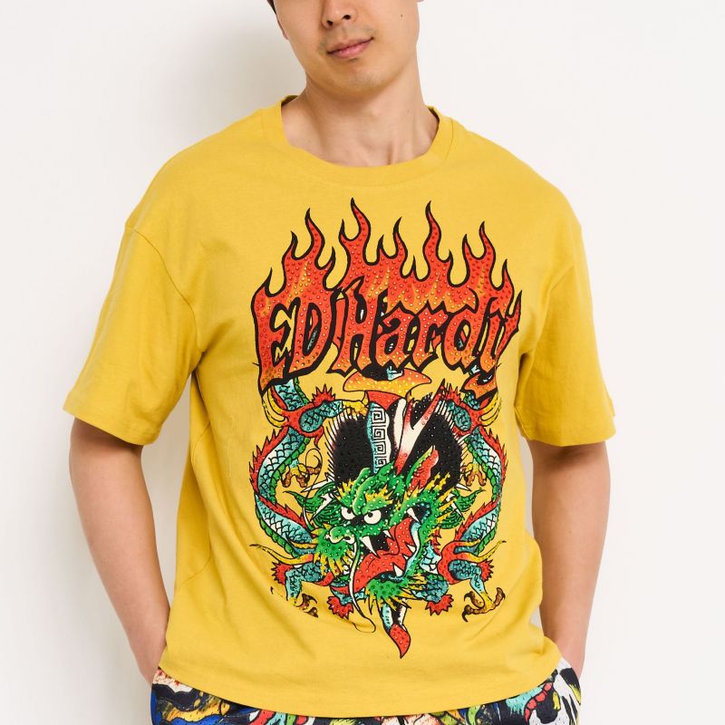 DRAGONS RHINESTONE BOXY TEE