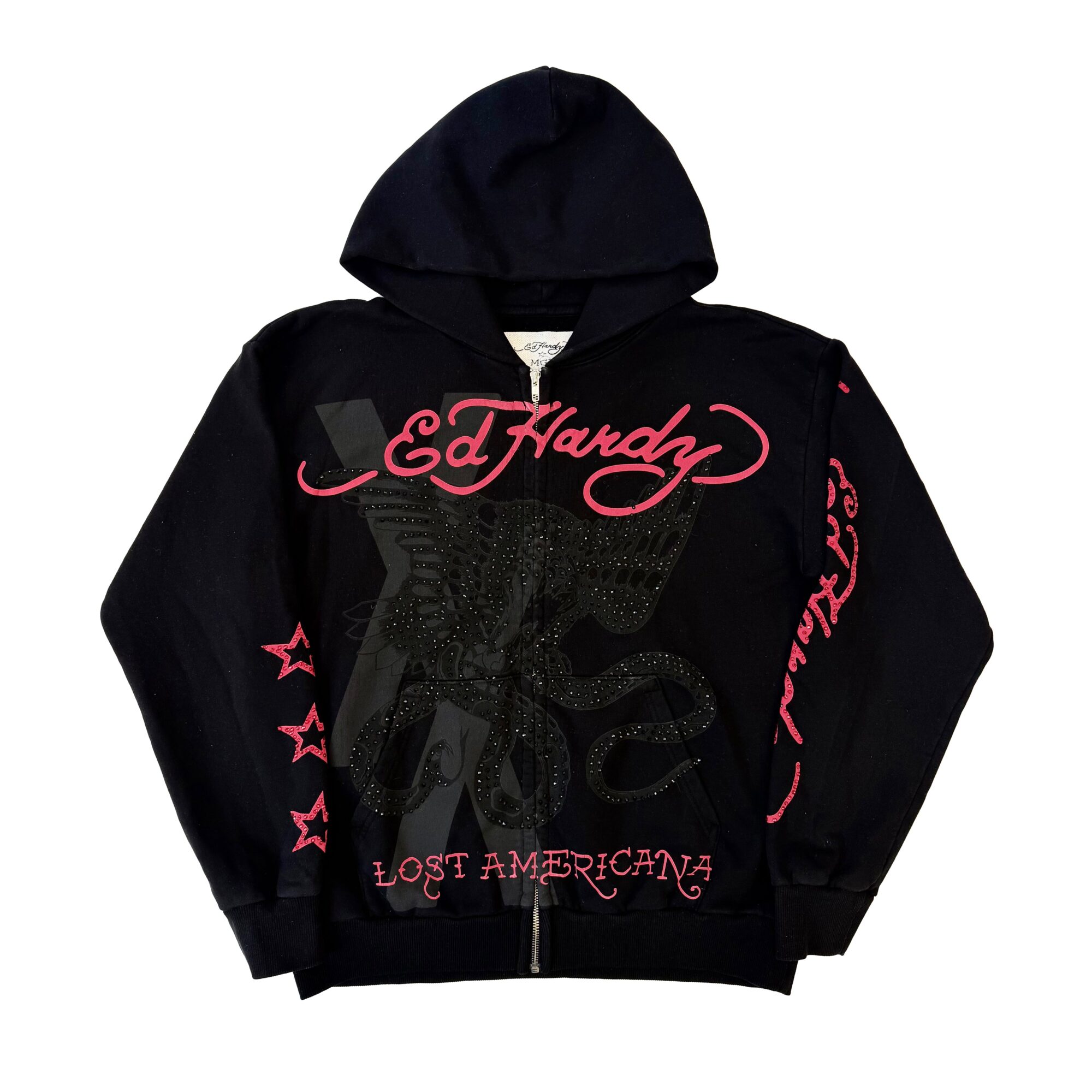 FLAMES RHINESTONE HOODIE