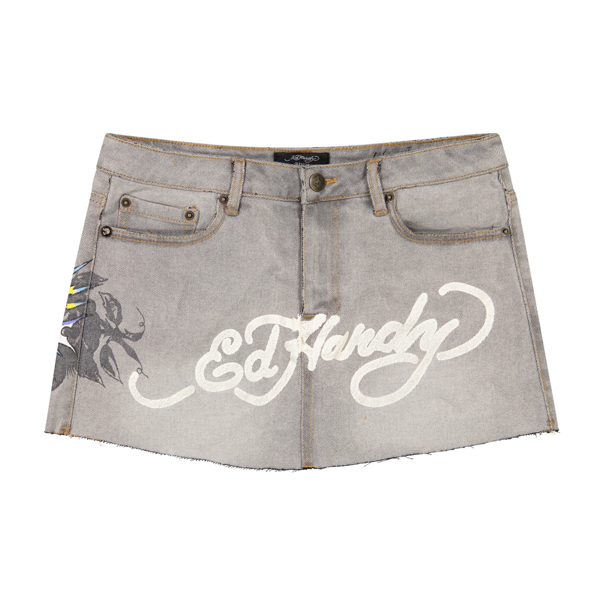 FUN DAGGER DENIM MINI SKIRT