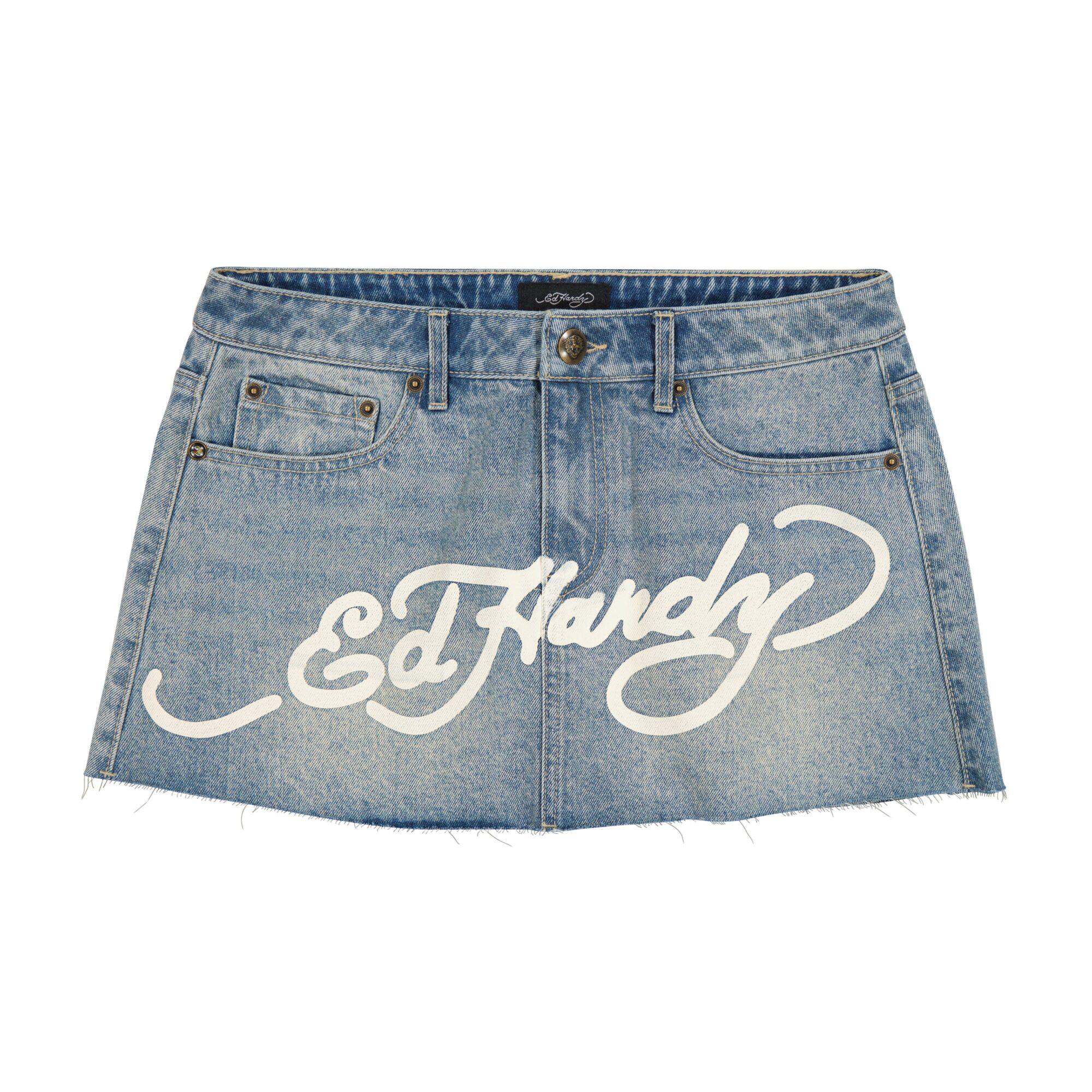 DRAGON DENIM MINI SKIRT
